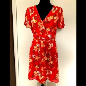 Floral wrap dress